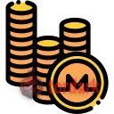 Icon of a stack of orange Monero (XMR) coins